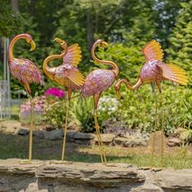 Lesera Ltd. Metallic Pink Flamingos (Set of All 4 (1 of each)) - £270.49 GBP