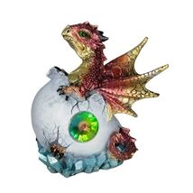 Purple Baby Dragon Hatching from an Egg Collectible Figurine H = 5.5 in - $25.55