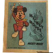 Wonder Bread Walt Disney Productions Mickey Mouse Sticker Card 1970s Vintage - £6.18 GBP
