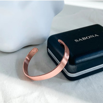 Sabona of London. Brushed Copper Original Magnetic Bracelet. Size Large. - $67.88