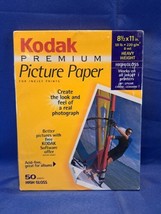 SEALED KODAK Premium Picture Paper 8.5 x 11&quot; Heavy Weight High Gloss 50 ... - £11.76 GBP