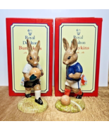 Royal Doulton Bunnykins Goalkeeper &amp; Soccer Player Figurines DB122 DB123... - €733,24 EUR