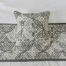 Meryem - Embroidered Gray Decorative Bed Runner and Pillow Cover - $77.49+