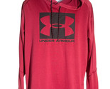 UNDER ARMOUR Men&#39;s Long Sleeve Pull-Over Hooded Shirt Red Black XL - $12.86