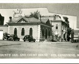RPPC St. Genevieve Missouri MO st. genevieve County Jail &amp; CH UNP Postcard - $30.68