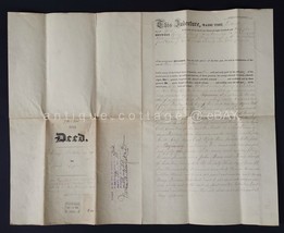 1865 Antique Deed Henry Fleisher Bern Berks Pa Jared Epler - £70.04 GBP