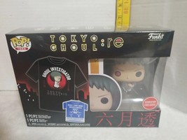 Tokyo Ghoul:re Toru Mutsuki Funko Pop  &amp; Tee Set Gamestop Investigator L SIZE - £20.57 GBP