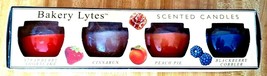 Bakery Lytes Scented Candles Strawberry Shortcake Cinnabon Peach Pie Bla... - $15.83