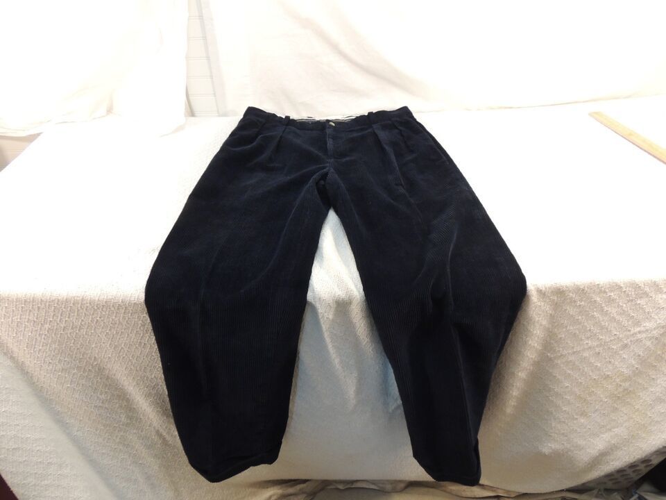 Nautica Dark Blue Corduroys Men&#39;s 38x32 100% Cotton  RN 67835 Dark 50701 - $18.02