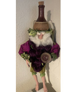 Rare Mark Roberts Grapes Wine Bottle Fairy Figure Doll Holding Glass 17”... - $149.35 CAD