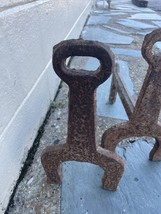 Antique Cast Iron Andirons Natural Patina Rustic - €170,51 EUR Antique Cast Iron Andirons Natural Patina Rustic - €170,51 EUR