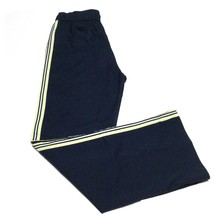 SB Vintage 90s Active Track Pants High Rise Size S Polyester Side Stripes Navy - £25.09 GBP