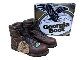 Size 10 Women&#39;s GEORGIA work Boots AMP LT Logger Alloy TOE Waterproof GB... - £80.12 GBP