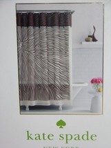 Kate Spade Madagascar Zebra Brown Fabric Shower Curtain Nip - £38.32 GBP