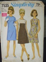 Simplicity 7535 Misses Dress Pattern - Size 10 Bust 32 1/2 Waist 24 - $7.54