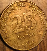 1996 Philippines 25 Sentimos Coin - £1.06 GBP