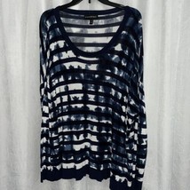 Lane Bryant Women&#39;s Sweater Blue &amp; White Size 22 / 24 - £15.30 GBP