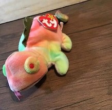 Ty Beanie Babies Collection Iggy Tye Dye Colorful With Tongue - $11.21