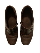 Clarks Bendables Brown Leather Zip Up Block Heel Ankle Booties Shoes Women&#39;s 9 M - £13.41 GBP
