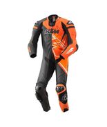 KTM Racing real  Leather hand made Suit  Black &amp; Orange Protective Motor... - $395.00