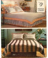 Vtg Queen King Bed Bedroom Decor Duvet Cover Pillow Sham Dust Ruffle Sew... - $12.99