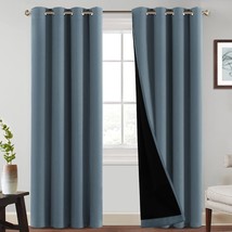 100% Blackout Curtains for Bedroom 108 Length Thermal Insulated Full Light Block - £47.40 GBP