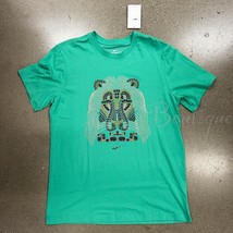 NWT Nike DX2271-372 Men Dri-Fit Tee Shirt Lebron James Lion Graphic Gree... - $24.95