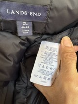 Lands End Black Sleeveless Puffer Vest XL Down Feather Lightweight Jacke... - €37,70 EUR