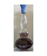 Vintage Avon Blue Lotus Glass Bottle w/ Blue Cap Pretty Display Or To Re... - $18.42 CAD