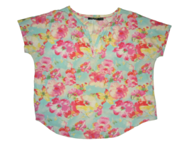 Lauren Ralph Lauren Pajama Top XL Multicolor Floral Cotton Cottage w Logo - $9.90