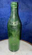 Antique Vintage 1800-1900s Clicquot Club Green Glass Soda Pop Bottle Eskimo - $6.80