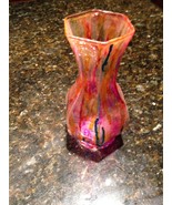decorative Multicolored Glass Vase 7.5&quot; - £19.65 GBP