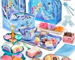 Tea Party Set For Little Girls Frozen Toys Inspired Elsa Princess Gift, ... - £39.50 GBP