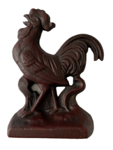 Vintage Rooster Cast Iron Metal Door Stop  or Bookend 7&quot; Rustic Country Core - £14.79 GBP