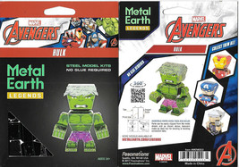 Marvels Incredible Hulk Figure Metal Earth Legends 3-D Laser Cut Steel Model Kit - £10.00 GBP
