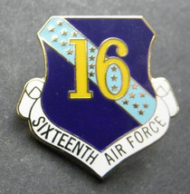 Sixteenth Air Force 16th USAF Hat Jacket Lapel Pin 1 inch US - £4.43 GBP