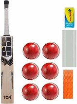 SS White Edition Red English Willow Cricket Bat Size Short Handle with F... - £239.00 GBP