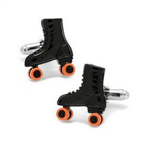 ROLLER SKATE CUFFLINKS Skater Rink Derby NEW GIFT BAG Wedding Groom Fath... - $11.95