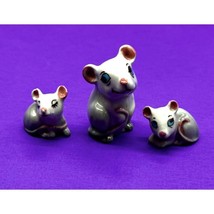 Vtg Wade Whimsies Ceramic Mice Mouse Set of 3 Miniature Collectible Home... - $20.33