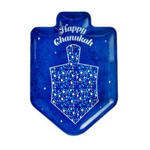 Rite Lite Happy Chanukah Dreidel Shaped Serving Tray - Large Melamine Decorative - $9.85