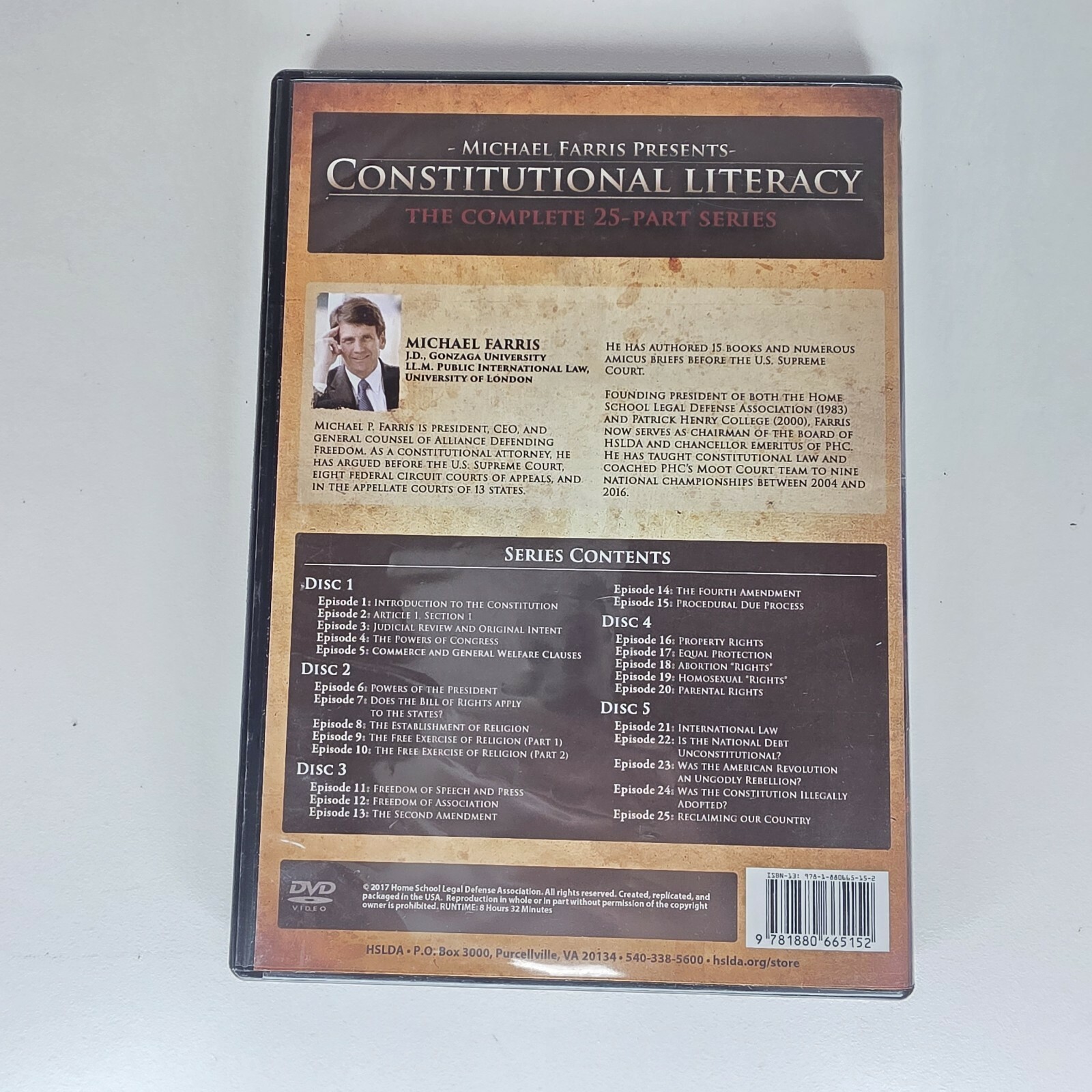 Constitutional Literacy Michael Farris Complete 25 Part Series DVD 5 Disc Set Item image 2