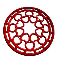 Red Hearts Cast Iron Trivet Plant Stand - $24.75