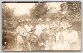 RPPC Large Group Ladies In Garden c1930 Real Photo Postcard N30 - £5.55 GBP