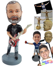 Personalized Bobblehead Rocking dude ready to hit some high notes on his cool gu - £71.49 GBP