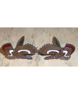 Pheasant Flying antique Enameled CuffLinks pewter color pheasants Patent... - $70.64