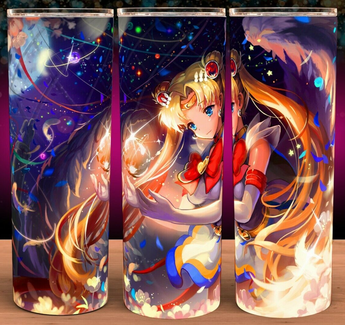 Sailor Moon Epic Fantasy Anime Cup Mug Tumbler 20oz with lid/straw - £15.62 GBP