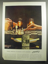 1956 Zippo Cigarette Lighters Ad - Golden reflection of moments you'll remember - $18.49