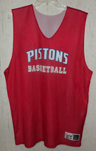 EXCELLENT MENS DETROIT PISTONS BASKETBALL RED / WHITE REVERSIBLE TANK   ... - £18.64 GBP