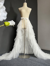 LIGHT GRAY Wedding Open Tulle Maxi Skirts Gowns Bridal Detachable Tulle Skirts image 3