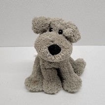 2000 Commonwealth Gray Puppy Dog Sitting Soft Plush Bean Bag 7&quot; - $20.69